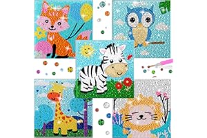 LYJOW 5d Diamond Painting Niños Kit Completo 5 Piezas Diy Animales Pintura Diamante Infantil Personalizado Art Dibujo Cuadros Diamantes Pintar Diamantes Manualidades Para Decoración De La Pared Del Hogar