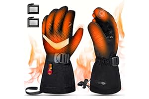 FOTFLACE Beheizte Handschuhe für Damen Herren Beheizbare Handschuhe Mit Wiederaufladbare Batterie, 5 Einstellbarer Temperatur Skihandschuhe Für Winter Skifahren, Motorrad, Radfahren, Wandern