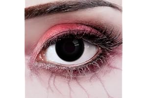 aricona Kontaktlinsen Kolorowe soczewki - czarne soczewki roczne - Halloween soczewki kontaktowe kolorowe bez grubości