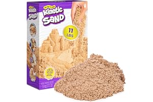 Kinetic Sand, 5 kg di Sabbia Naturale Marrone per Modellare e Creare, 3+ Anni