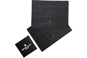 Porter Riley - Mikrofaser Reinigungstuch (2er Pack) für Gerätebildschirme und Linsen [kompatibel mit MacBook] [Chemikalienfrei] [Sehr Saugfähig] [Antistatisch] [Ultraweich] (24.8 x 17.9 cm)