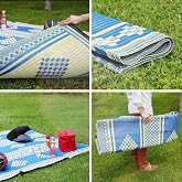 Plastic Wire Mesh Carpet Rug Picnic Mosque Park Beach Garden Balcony Terrace Camping Outdoor Caravan 140 x 230 cm