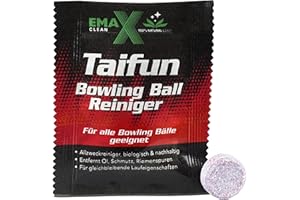 ‎EMAX CLEAN EMAX CLEAN Taifun | Bowling Ball Reiniger | Allzweck-Reiniger für alle Bowlingbälle | Effektive Reinigung von Bowling-Kugeln | Ball-Cleaner in Tab-Form | Made in Germany