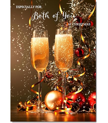 Weihnachtskarte „To Both Of You“ Mit Lustigen Rotkehlchen – Inkl. Umschlag