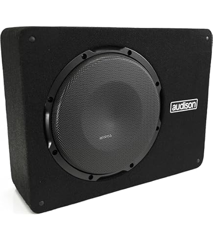 OUBUBY Subwoofer de 8 pulgadas, 600 W, para coche, 12 V, fino, con fuente de alimentación, alta potencia, bajo puro, bajo el asiento, altavoz para coche, camión, caravana