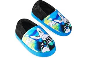 Sonic The Hedgehog Zapatillas de casa para Niños - Cálidas Zapatillas Infantiles 3D, Talla 28-36, Antideslizante