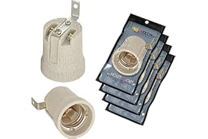 ISOLATECH 4pcs E27 grigio presa ceramica con staffa di montaggio/staffa esterna (max.250V/4A) lampadina per l'installazione a soffitto casa bagno cucina frigorifero presa staffa di montaggio