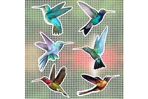 MWOOT 12 Pezzi Magneti per Porta Schermo di Colibrì,Flessibile Screen Door Decals,Doppia Faccia Schermo Protezione Magnetica è Adatto a Proteggere e Animali Domestici(6 Stili)