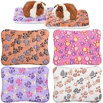 4 Stück Wendbare Fleece Haustier-Bettmatten, 33x47 Cm, Für Hamster, Meerschweinchen & Kleine Tiere, Waschbar