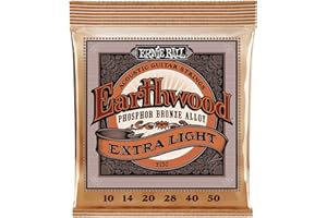 Ernie Ball Earthwood Extra Light Phosphor Bronze Acoustic Guitar Strings - 10-50 Gauge