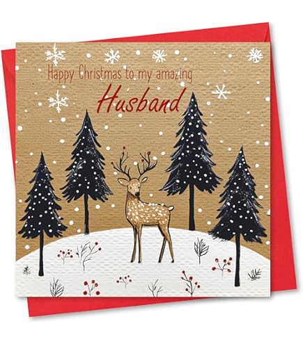 Old English Co. Carte De Vœux Merry Christmas Wonderful Husband