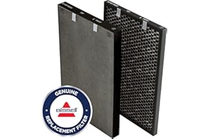 Oryginalny oczyszczacz powietrza BISSELL® air220 zamiennik HEPA + filtr wstępny i zestaw filtrów z węglem aktywnym, 3315, czarny