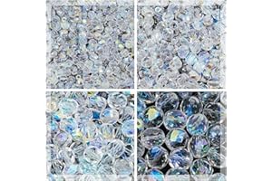‎BOHEMIA CRYSTAL VALLEY 275 pcs set of Czech Faceted Glass Beads, Fire-Polished Round Crystal AB - 3mm (100pcs), 4mm (100pcs), 6mm (50pcs), 8mm (25pcs) kit for jewelry making