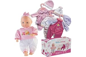 Prextex Baby Doll Clothes Set: Adorable Wardrobe for Baby Born, Baby Alive, Barbie, and More - The Ultimate Baby Doll Accessories for Girls of All Ages! Great Stocking Fillers!
