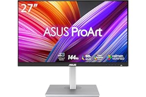 ASUS ProArt PA278CGV profesjonalny monitor – 27 cali, IPS, QHD (2560 x 1440), 144 Hz, 95% DCI-P3, dokładność kolorów ΔE < 2, Calman Verified, USB-C PD 90W, VESA DisplayHDR 400, FreeSync Premium,
