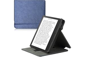 kwmobile Custodia verticale compatibile con Kobo Libra 2 - Cover con fascia mano e leggìo - Case Custodia e-Reader Flip