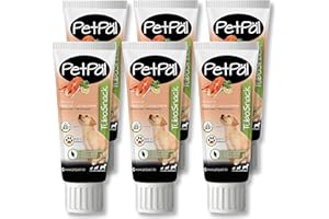 PetPäl Perros Crema de salmón “TuboSnack“ 6X 75g - Sin Cereales, Sal, Azúcar - Sabrosas, deliciosas, sanas Naturales - Golosinas Tubo - Tratamiento Ideales para Cachorros - Fabricado en Alemania