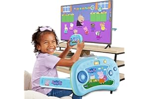 Vtech ABC Smile TV - Peppa Pig Lernkonsole – Kabellose Spielkonsole mit HDMI-Stick für den Fernseher – Mit 8 Spielen für stundenlangen Lernspaß – Für Kinder von 3-7 Jahren