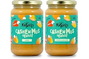 ‎MIGHTY KASHOO Mighty Kashoo Cashewmus Geröstet Bundle, Nachhaltiges Cashew Mus aus Westafrikanischen Nüssen, 2 x 350g im Glas - Natürlich, vegan und reich an Nährstoffen