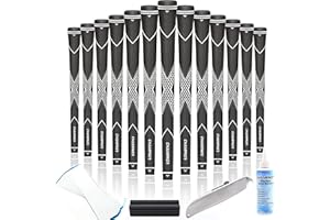 CHAMPKEY Premium Rubber Golf Grips 13 Pack | High Traction and Feedback Rubber Golf Club Grips - Choose No/All Repair Kits