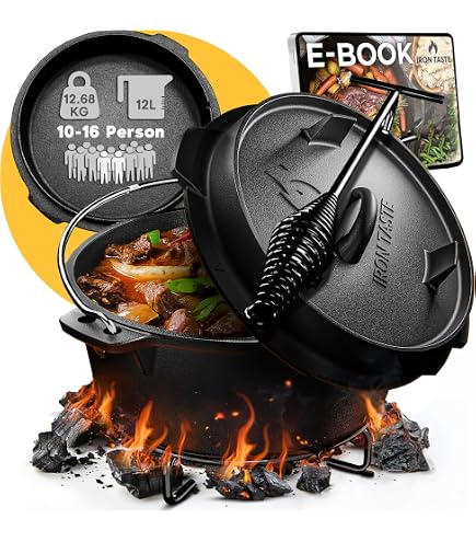 KESSER® Dutch Oven Set BBQ 4,2 Liter, Feuertopf Sc Produktbild-Vorschau 7