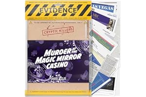Cryptic Killers Unsolved murder mystery game - Cold Case Files Investigation Detective Evidence & Crime File - individuals, date nights & party games- Murder at the Magic Mirror Casino
