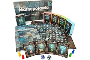 8WONDERS Mathepotamia gra matematyczna: obliczenia i tabliczka mnożenia z 4 poziomami i 7 trybami dla dzieci 5-9 lat | ćwiczenie matematyki i obliczeń w pamięci | gra planszowa szkoła podstawowa prezent