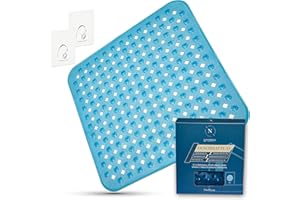 ‎NORDA Norda Duschmatte 53x53cm – rutschfest, Antibakteriell & Sicher, inkl. Aufhängung – Duschmatte rutschfest für Erwachsene & Kinder – Maschinenfest & BPA-frei