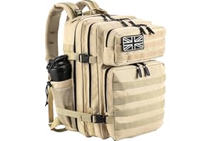 LHI Military Tactical Backpack for Men and Women 45L Large waterproof Rucksack for School, Hiking, Trekking, Hunting