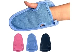 Bvanzo Exfoliating Glove for Dead Skin and Fake Tan Remover - Exfoliating Mitt for Shower Exfoliating Gloves to Refresh your Skin and Body - Exfoliator for Skin Cleansing (Blue)