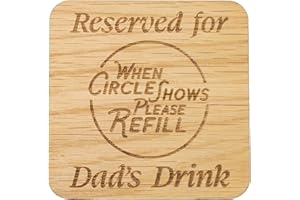 MORNNG CUPPA LAUGH SHARE REPEAT Ideal Dad Gift. Present for Daddy from Son or Daughter. Gift for Him. Dad Birthday, Christmas or Happy Occasion Gift. (Dad Oak Veneer)