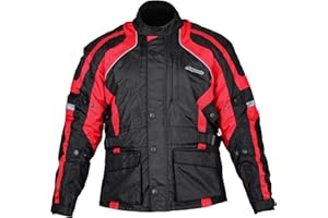 RKsports WATERPROOF MOTORCYCLE MOTORBIKE JACKET BLACK CE ARMORS