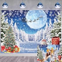 Sfondo Fotografico Per Finestra Di Natale, Inverno, Paese Delle Meraviglie, Neve, Babbo Natale, Regalo Invernale, Natale, Festa In Famiglia, Decorazione Per Capodanno Fuochi D'artificio (210 X 150 Cm)
