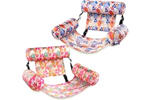 SLOOSH Inflatable Pool Floats Adult,2 Packs Floating Lounge Chairs,Blow up Pool Noodles for Adult Heavy Duty,Floating Chair for Party Summer Water Beach Lake Fun