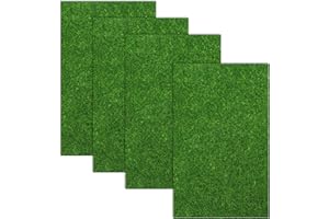 Aeaocvo 4 Stück Kunstrasen zum Basteln, 15 x 25 cm Kunstrasen Miniatur Moos, Kunstrasen Teppich, Künstliche Basteln Rasen für Miniaturgarten, Miniatur-Ornament, Garten, Puppenhaus