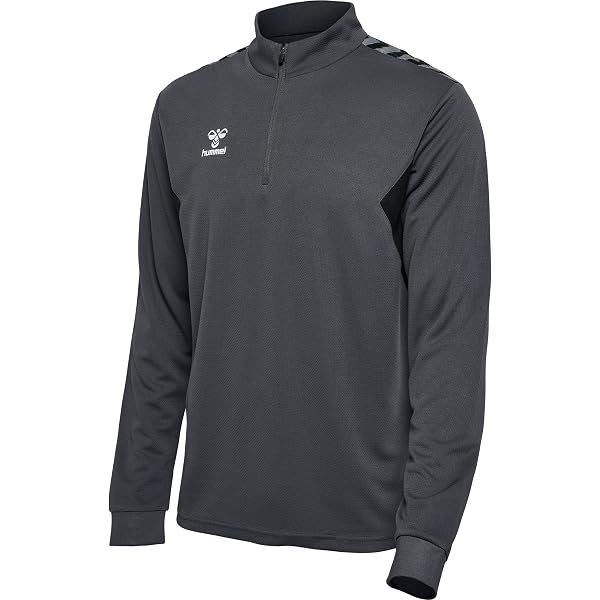 Maglione Uomo Hummel Hmlstaltic Poly Half Zip - Maniche Lunghe, Tessuto Interlock Con Fibre Metalliche, Collo Alto Con Zip, Blu/scuro - 2