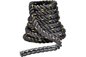 Signature Fitness Fitvids Corde de Combat de 3,8 cm/5,1 cm de diamètre, Longueurs 9 m, 12 m, 15 m, Corde Lourde pour Salle de Sport à Domicile et entraînement