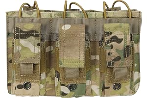 OAREA Camouflage Tactical Triple 5.56 - Funda para cargador, sistema Molle
