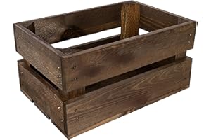 Creative Deco Drewniana Skrzynia Brązowa | 30 x 20 x 15 cm | Naturalne drewniane Pudełko | Idealne do Przechowywania na Prezent do Dekoracji DIY | Dokumenty Narzędzia Zabawki