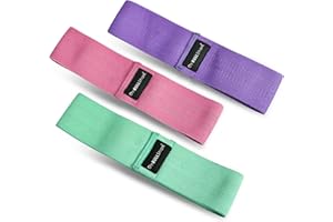 BULLSHARK Bull Shark Fabric Resistance Bands Set, 3 Levels Glute Bands for Women and Men, Non-Slip Booty Bands for Exercise, Leg Resistance Bands for Training, Yoga, Gym Workouts and Home Fitness