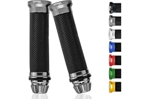 ‎SIMDA PRO Universal Motorrad Lenkergriffe Griffe 22 mm - 24 mm für Roller Mopeds Hochwertige Anti-Rutsch Motorradgriffe hochwertige Gummi Griffe aus CNC Aluminium - Premium Design