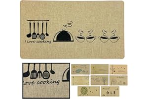 LUCA HOME LucaHome – Alfombra Pasillo casa Verona Kitchen 40x70, Antideslizante Alfombra, tapetes para Sala, Alfombra Salon, felpudos de Interior, alfombras Pasillo