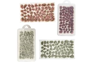 Cayway 106 Pz Modelo Árbol Césped Mechones de Hierba Wasteland Tuft, Musgo Artificial y Pinzas para Tren Paisaje Ferroviario