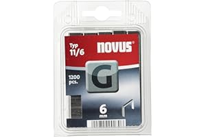 Novus 042-0384 Blister de 1200 Agrafes plates 11/6 mm Rouge