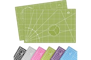 BASE DE COUPE QUIJOTE PAPER WORLD - Format A3, 6 couleurs de base, Patchwork, Guides de coupe, cicatrisation rapide, 3mm épaisseur, plaques à découper - VERT 1 UNITÉ