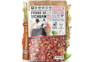 Nabür - 100gr Poivre de Sichuan Rouge, Baie de Sichuan, Sachet hérmétique, Poivre Rouge Chine