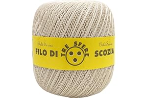 FILATI ITALIANI cotone filo di scozia 100g titolo 5-8 - 12-16 (ecru - 202, 16)