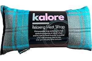 KALORE Koddle Turchese Tartan Heatpack XL con grano da 800 g, avvolgente per il corpo per alleviare il dolore e rilassarsi, adatto per mal di schiena, dolori mestruali e sollievo dall'emicrania