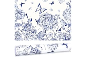 Gersoniel 10 Sheets Drawer Liners for Dresser Scented Drawer Liners Non Adhesive Scented Paper for Fragrant Home Shelf Closet(Linen,Blue Butterfly)
