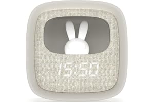 MOB – MOBILITY ON BOARD Billy Clock Wecker und Nachtlicht für Kinder, Rahmen aus Kunststoff, (grau)